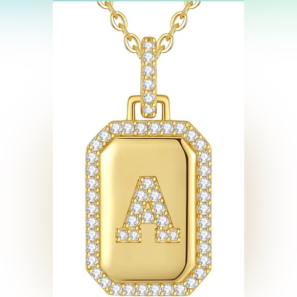 NWT Gold A Initial Necklaces for Women 18K Gold Jewelry Letter Pendant Necklace - Picture 3 of 5